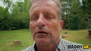 DADDY4K. Cum donation turned out as an outdoor activity