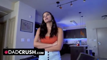 Horny Step Daughter Violet Starr Won't Stop Teasing Her Stepdad Until He Has a Boner