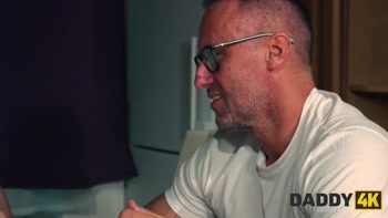 DADDY4K. Daddy fucks skinny girl on a table