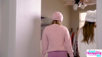 Snow Bunnies Anna Claire Clouds & Penelope Kay Snowball Stepbro's Cum