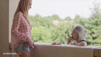 ULTRAFILMS Nancy and Arteya in amazing lesbian sex outside. Ultra Hot!