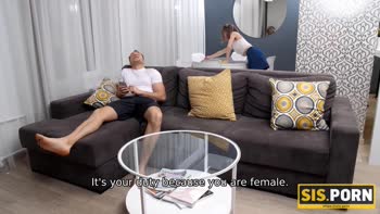 Lazy Teens (18+) Ignite Taboo Temptation with Handsome Stepbro