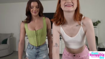 Jade Maris & Scarlet Skies share stepbro's big dick for double date breeding threesome