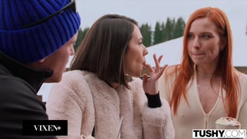 TUSHY Anal Obsessed Beauty Eve Sweet Seduces Clemence Audiard And Her Boyfriend At The Chalet
