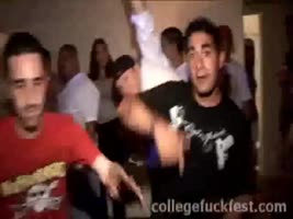 Blonde Bombshell Rides Hard in College Orgy