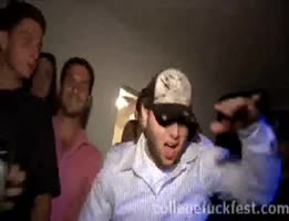 Blonde Bombshell Rides Hard in College Orgy