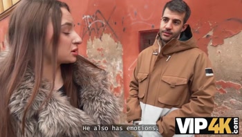 VIP4K. He wasn't giving her HUGE TITS any pleasure, so she decided to fuck a stranger right in front of him