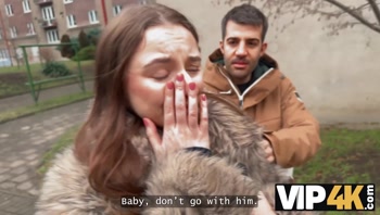 VIP4K. He wasn't giving her HUGE TITS any pleasure, so she decided to fuck a stranger right in front of him