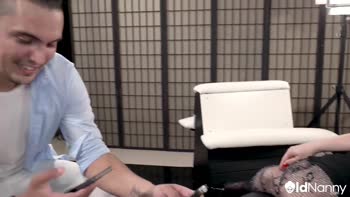 Mature Merce Palau's Sizzling Seduction with Chris Angelo