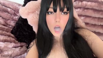 Tame Me Ivy's 420 Bliss: Petite Hot Brunette Smokes & Shows Off Small Perky Nipples