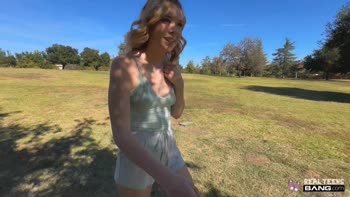 Sophia's Parkside Pleasure: A Blowjob and Hardcore Sex