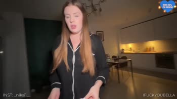 ifuckyouBella - Redhead Girlfriend's Secret Desire: My Dick Before Bed