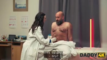 DADDY4K. Pervy nurse is cheating right in the doctor's office