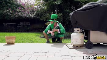 BANGBROS - Leprechaun With Big Dick Pounds Curvy Latin Mamacita Rose Monroe