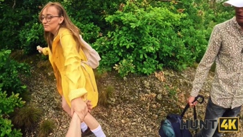 HUNT4K. Emejota hiker fucks in the forest