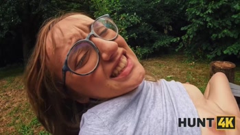 HUNT4K. Emejota hiker fucks in the forest