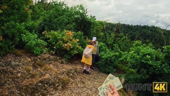 HUNT4K. Emejota hiker fucks in the forest