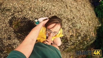 HUNT4K. Emejota hiker fucks in the forest
