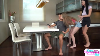 Tiffany Tatum & Simon Kitty Promptly Praise & Pounce on Stepbrother's Huge Dick