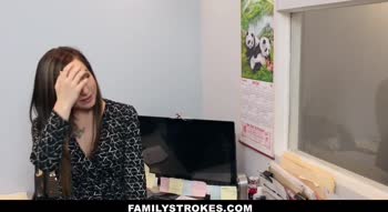 Tony D. Teaches Step Daughter Bambi Brooks Office Etiquette with Big Cock