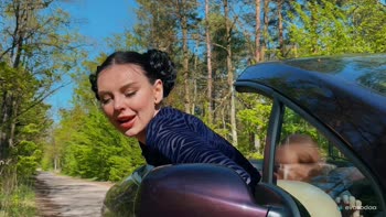 Eva Soda's First Public Ride Ends in Rough Car Sex