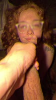 2for1of - Tatted Redhead's Facial Frenzy: Edged to a Massive Cumshot!