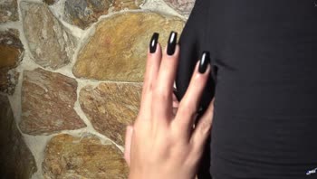 XattlaLust's Black Nailed Babe: Fast, Hard Handjob & Big Cumshot