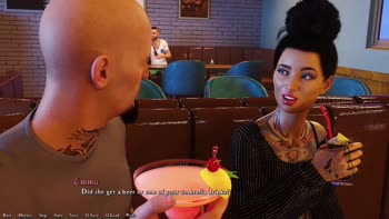 AVN Teller's Blue-Haired Seduction in 'Being a Dik' Visual Novel