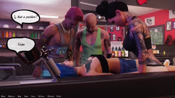 AVN Teller's Blue-Haired Seduction in 'Being a Dik' Visual Novel