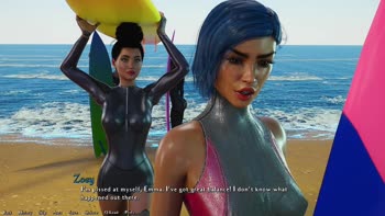 AVN Teller's Blue-Haired Seduction in 'Being a Dik' Visual Novel