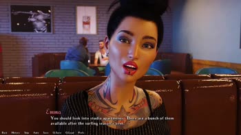 AVN Teller's Blue-Haired Seduction in 'Being a Dik' Visual Novel