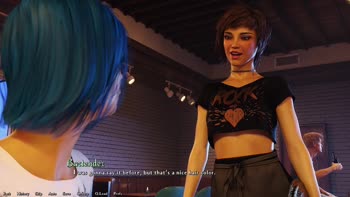 AVN Teller's Blue-Haired Seduction in 'Being a Dik' Visual Novel