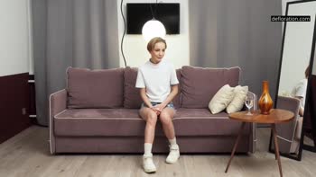 Ella's Innocent Virgin Debut: Tight, Blonde, and Masturbating!