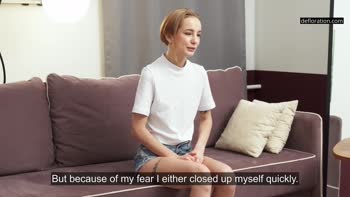 Ella's Innocent Virgin Debut: Tight, Blonde, and Masturbating!
