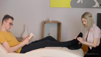 Eva Elfie's Docile Delight: Blonde Beauty Rides Hard