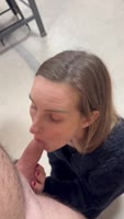 Spermcovered's Fast-Fisted Blowjob in the Workshop