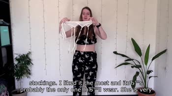 Terefur's Sultry White Lingerie Haul: A Playful Tease for Your Eyes