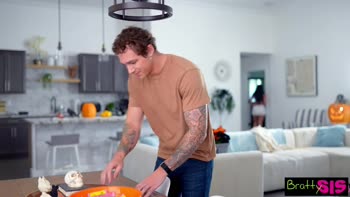 Angel Gostosa's Sweet Treat: A Stepbrother's Big Dick for Halloween
