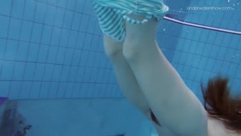 Anna's Underwater Adventure: Skinny Redhead Russian Babe