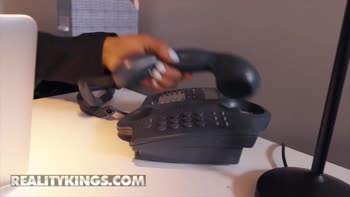 Jenna Foxx's Big Tit Interracial Office Thrill