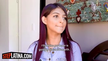 Stepdad's Forbidden Fling: Innocent Latina Teen (18+)'s Hardcore Rendezvous