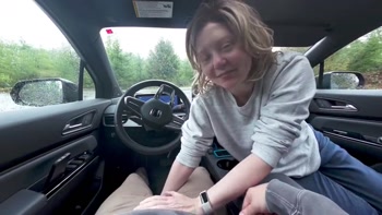 Blonde MILF Handjob in Public