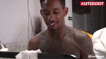 Tina Fire's Ebony Delight: Anal Passion in the Hostel