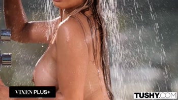 TUSHY Gorgeous Busty Beauty Kazumi Gets DPed By The Boss & New Hire