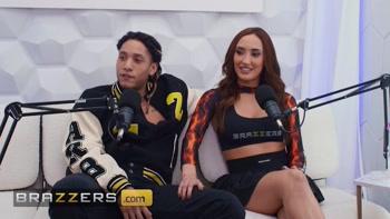 BRAZZERS - Luna Star Hosts Chloe Amour And Derek Savage For The Hottest Podcast Threesome Ever