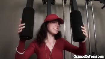 Petite Teen (18+) Fucks Gramps' Dick in Reverse Cowgirl POV