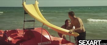 Chrissy Fox & Olivia Grace Sizzling Lesbian Beach Romance