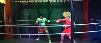 Blonde Mature Babe's Dripping Rosebud Gangbang in Wrestling Ring