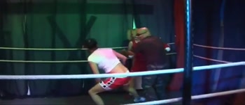 Blonde Mature Babe's Dripping Rosebud Gangbang in Wrestling Ring