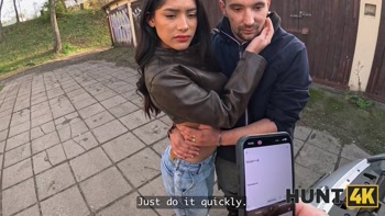 HUNT4K. A Hot Latina Cheats on her Cuckold Boyfriend